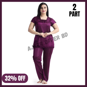 Purple color 2 Part Nighty